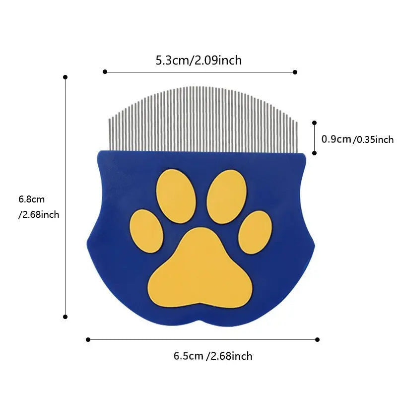 Professional Pet Grooming Comb for Dogs and Cats - Mini Face Brush for Shedding Control and Flea Removal, Essential Pet Care Tool