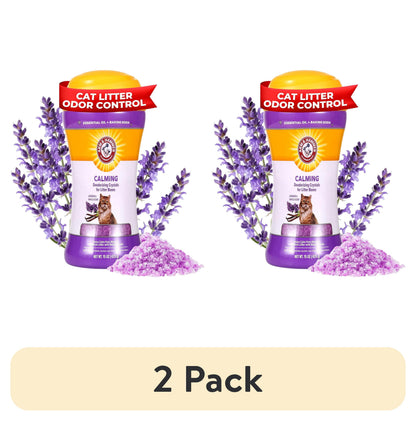 Cat Litter Deodorizing Crystals - Lavender & Vanilla Scent, 15 Oz (Set of 2)