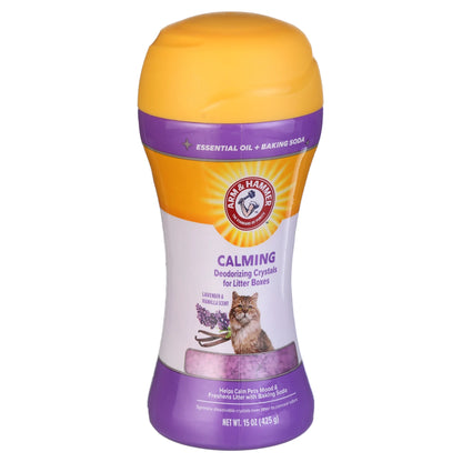 Cat Litter Deodorizing Crystals - Lavender & Vanilla Scent, 15 Oz (Set of 2)