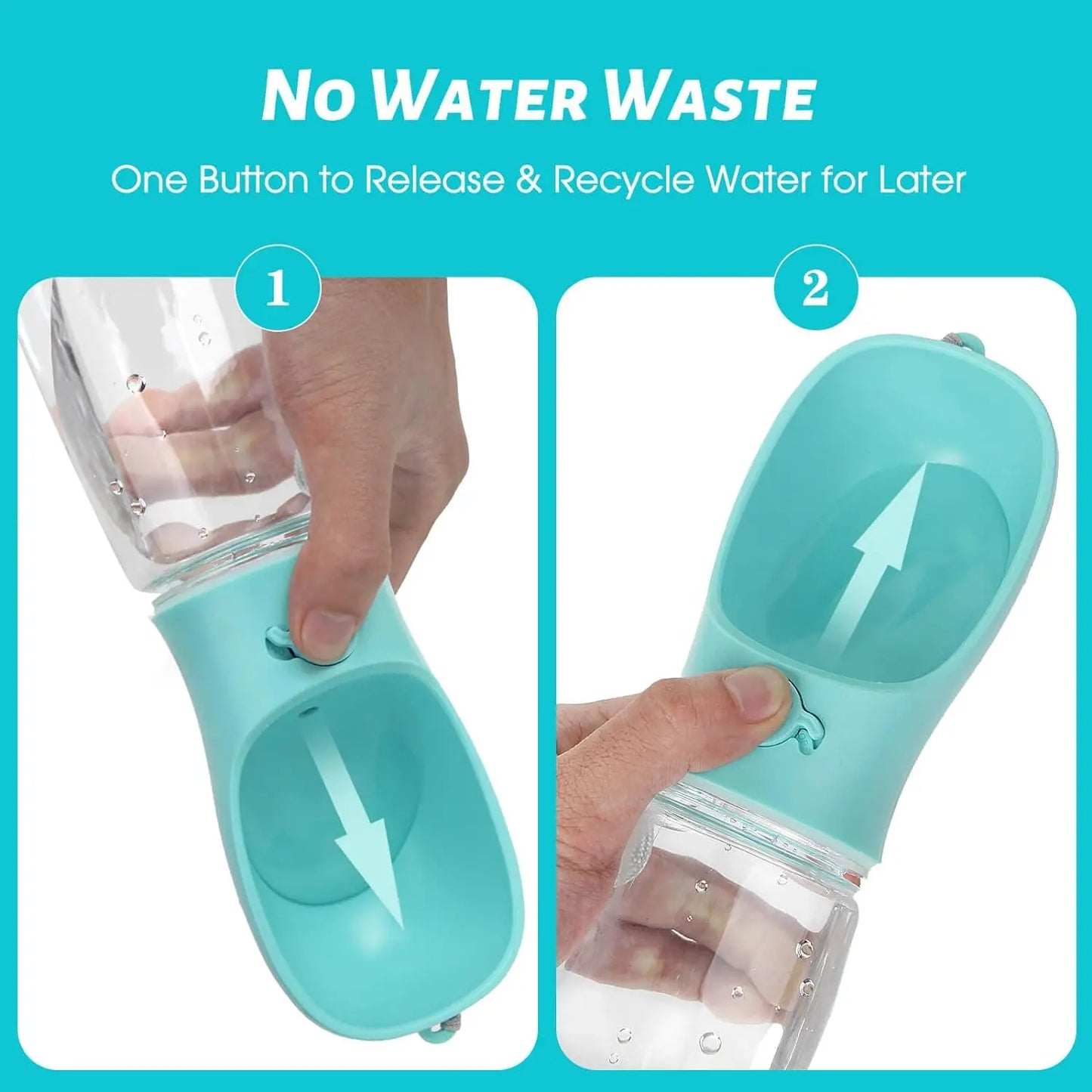 Portable Leak-Proof Dog Water Bottle - 19 Oz Blue Dispenser