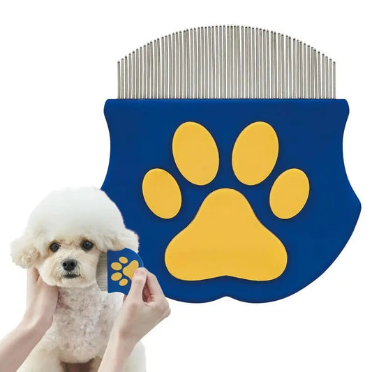 Professional Pet Grooming Comb for Dogs and Cats - Mini Face Brush for Shedding Control and Flea Removal, Essential Pet Care Tool