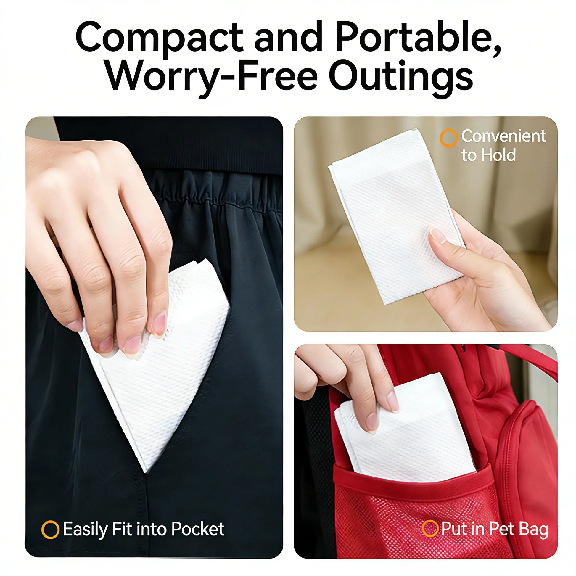 Premium Double-Layer Dog Waste Bags with Integrated Paper Towels, Value Pack of 50, Durable and Eco-Friendly, Guaranteed Leak-Proof for Walking, Travel, and Home Use