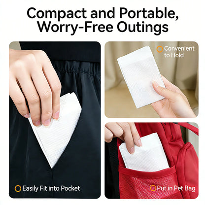 Premium Double-Layer Dog Waste Bags with Integrated Paper Towels, Value Pack of 50, Durable and Eco-Friendly, Guaranteed Leak-Proof for Walking, Travel, and Home Use