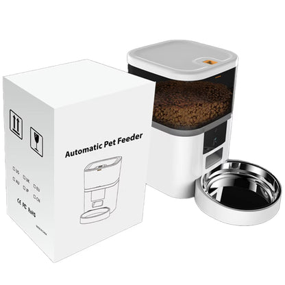 Large Capacity 4L Smart Pet Feeder with Camera - Automatic Food Dispenser with Timed Feeding and APP Remote Control