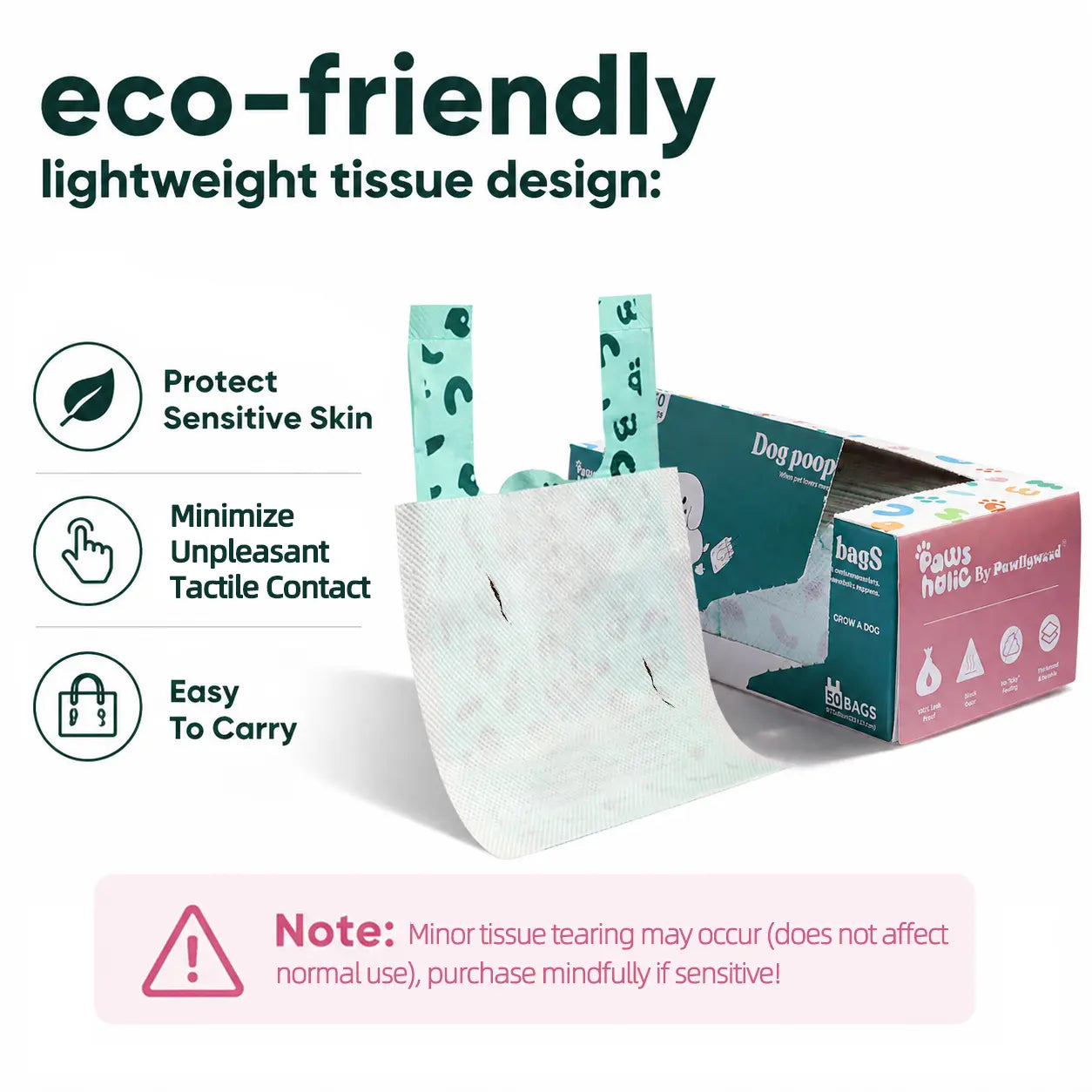 Premium Double-Layer Dog Waste Bags with Integrated Paper Towels, Value Pack of 50, Durable and Eco-Friendly, Guaranteed Leak-Proof for Walking, Travel, and Home Use
